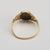 18k Gold Black Enamel Pearl Hair Back Mourning Ring Antique Georgian Circa 1820's