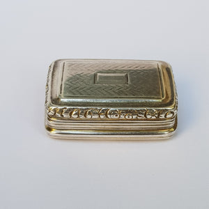 Sterling Silver Vinaigrette With Stylised Gilded Love Heart Grille Antique Georgian Circa 1819