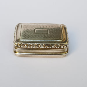 Sterling Silver Vinaigrette With Stylised Gilded Love Heart Grille Antique Georgian Circa 1819