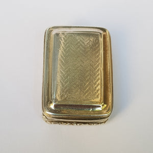 Sterling Silver Vinaigrette With Stylised Gilded Love Heart Grille Antique Georgian Circa 1819