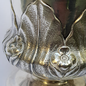 Sterling Silver Foliate Adorned And Chased Mug Antique Georgian Newcastle Circa 1829