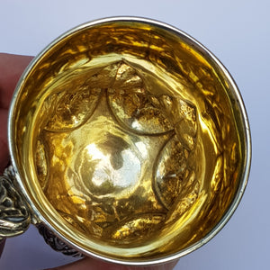 Sterling Silver Foliate Adorned And Chased Mug Antique Georgian Newcastle Circa 1829