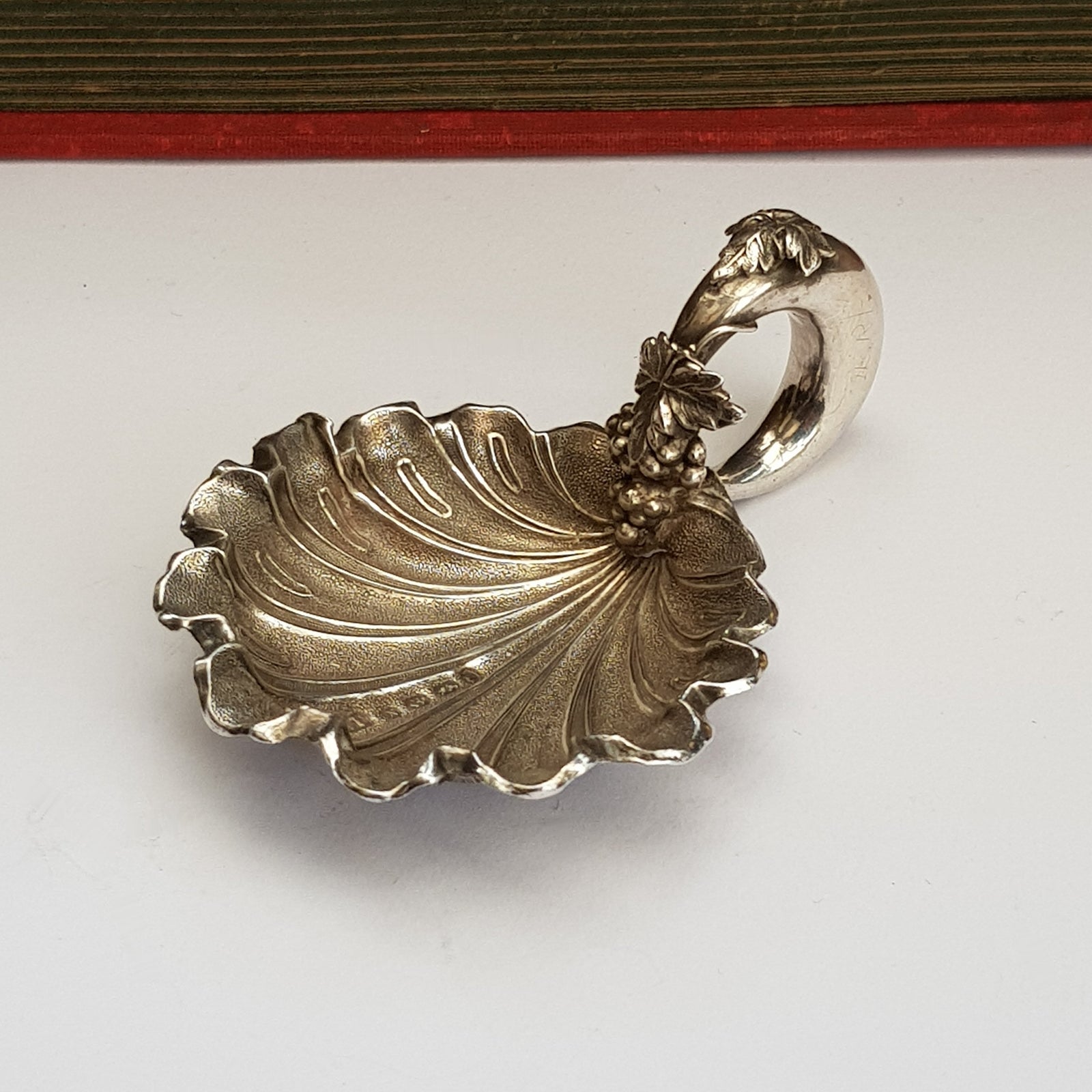 Sterling Silver Scalloped Bacchanalian Décor Wine Taster George Unite Antique Birmingham Circa 1862