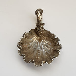 Sterling Silver Scalloped Bacchanalian Décor Wine Taster George Unite Antique Birmingham Circa 1862