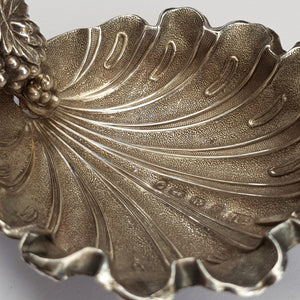 Sterling Silver Scalloped Bacchanalian Décor Wine Taster George Unite Antique Birmingham Circa 1862
