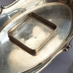 Sterling Silver Ink Stand With Ink Well Legend Engraved Antique Edwardian Chester Circa 1905