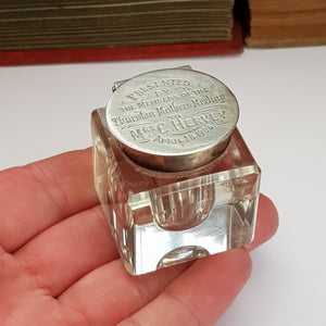Sterling Silver Ink Stand With Ink Well Legend Engraved Antique Edwardian Chester Circa 1905