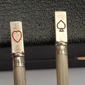 Sterling Silver Boxed Set Of x4 Propelling Bridge Pencils Vintage Retro Circa 1960's