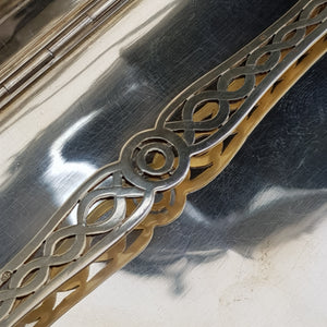 French Sterling Silver 18k Gold Adorned Cigarette Case Art Deco Vintage London Import Circa 1926