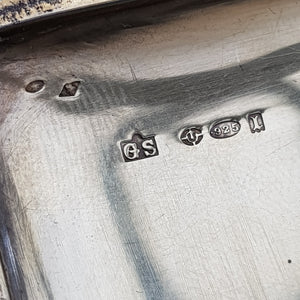 French Sterling Silver 18k Gold Adorned Cigarette Case Art Deco Vintage London Import Circa 1926