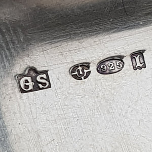 French Sterling Silver 18k Gold Adorned Cigarette Case Art Deco Vintage London Import Circa 1926