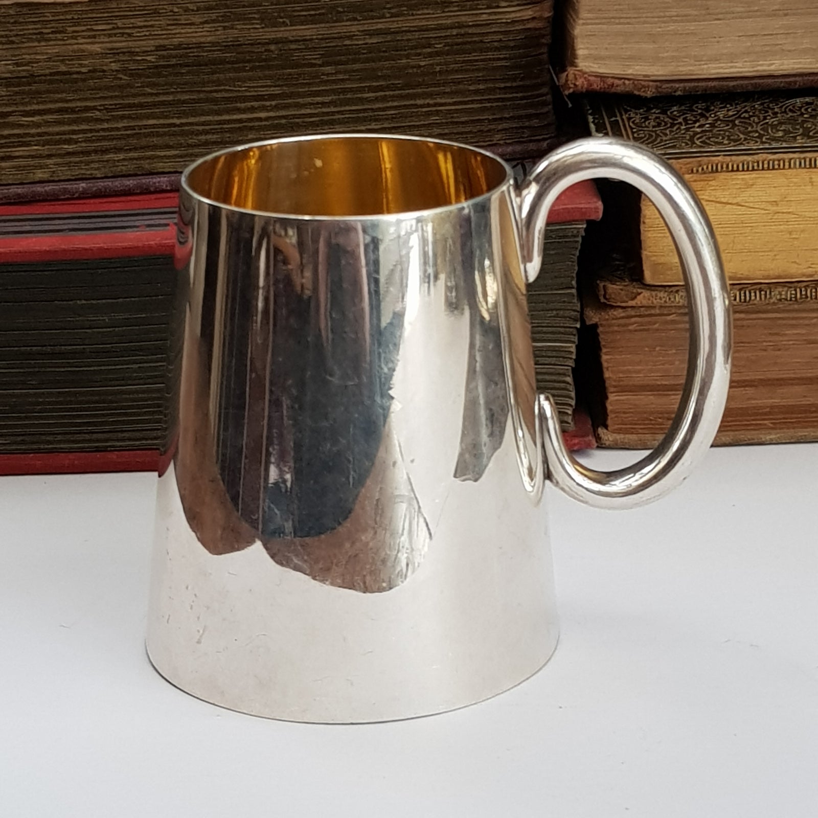Rare Sterling Silver Drinking Mug Arthur & Bond Yokohama Japan Antique Circa 1910