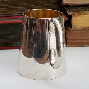 Rare Sterling Silver Drinking Mug Arthur & Bond Yokohama Japan Antique Circa 1910