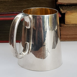 Rare Sterling Silver Drinking Mug Arthur & Bond Yokohama Japan Antique Circa 1910