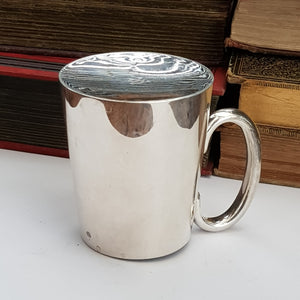Rare Sterling Silver Drinking Mug Arthur & Bond Yokohama Japan Antique Circa 1910