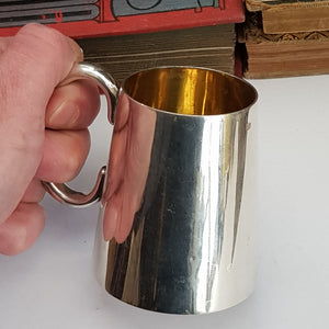 Rare Sterling Silver Drinking Mug Arthur & Bond Yokohama Japan Antique Circa 1910