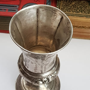 Rare Austrian Solid Silver Repousse Drinking Goblet Antique Vienna circa 1833