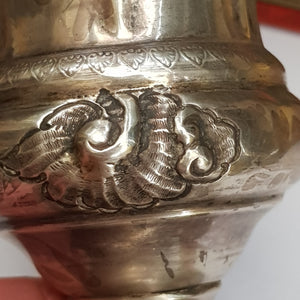 Rare Austrian Solid Silver Repousse Drinking Goblet Antique Vienna circa 1833