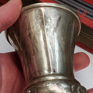 Rare Austrian Solid Silver Repousse Drinking Goblet Antique Vienna circa 1833