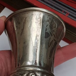 Rare Austrian Solid Silver Repousse Drinking Goblet Antique Vienna circa 1833