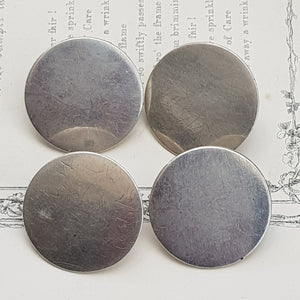 Sterling Silver Rare Set Of x5 Cloak Coat Buttons Antique Georgian London Circa 1790