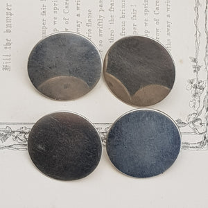 Sterling Silver Rare Set Of x5 Cloak Coat Buttons Antique Georgian London Circa 1790