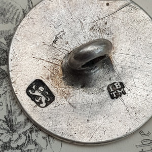 Sterling Silver Rare Set Of x5 Cloak Coat Buttons Antique Georgian London Circa 1790