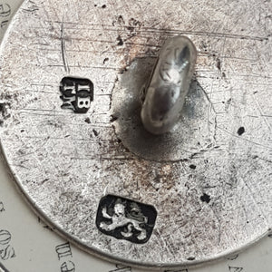 Sterling Silver Rare Set Of x5 Cloak Coat Buttons Antique Georgian London Circa 1790