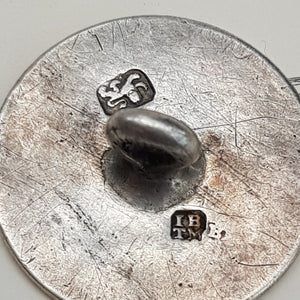 Sterling Silver Rare Set Of x5 Cloak Coat Buttons Antique Georgian London Circa 1790