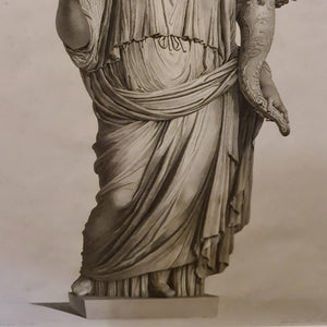 Rare Copper Etching Of Greek Goddess Demeter By Jean Jaques Avril Antique Georgian Circa 1818