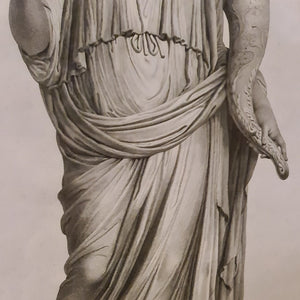 Rare Copper Etching Of Greek Goddess Demeter By Jean Jaques Avril Antique Georgian Circa 1818