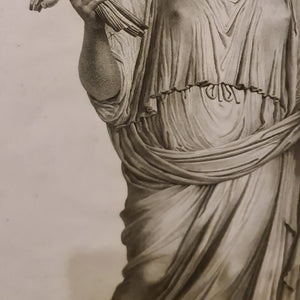 Rare Copper Etching Of Greek Goddess Demeter By Jean Jaques Avril Antique Georgian Circa 1818