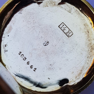 Swiss 14k Gold Cased Ladies Floral Detailed Top Winding Fob Watch Antique Victorian Circa 1890's