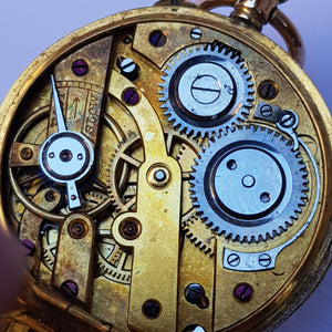 Swiss 14k Gold Cased Ladies Floral Detailed Top Winding Fob Watch Antique Victorian Circa 1890's