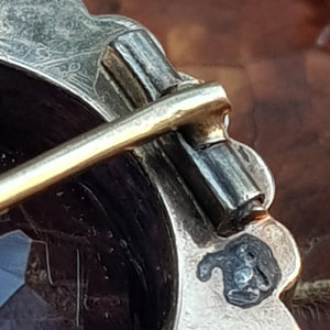 Large Amethyst And Diamond Paste Set Platinum Brooch Antique Victorian Circa 1880