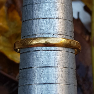 22k Gold Moss Agate Cabochon Almandine Garnet Ring Size UK O 1/2 Antique London Circa 1904