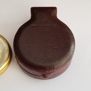 Rare Ormolu Cased Pocket Barometer Nagretti & Zambra 18051 In Original Box London Antique Circa 1890