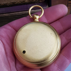 Rare Ormolu Cased Pocket Barometer Nagretti & Zambra 18051 In Original Box London Antique Circa 1890