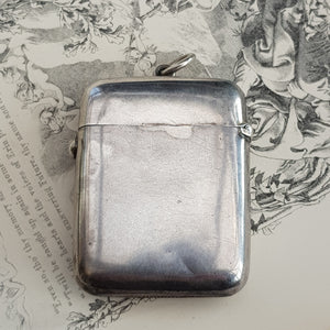 Rare Sterling Silver Hand Painted Enamel Jack Russell Dog Fob Vesta Match Case Birmingham Circa 1887