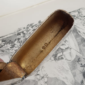 Rare Sterling Silver Hand Painted Enamel Jack Russell Dog Fob Vesta Match Case Birmingham Circa 1887