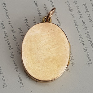 15k Gold Enamel In Loving Memory Memento Mori Locket Antique Victorian Birmingham Circa 1892