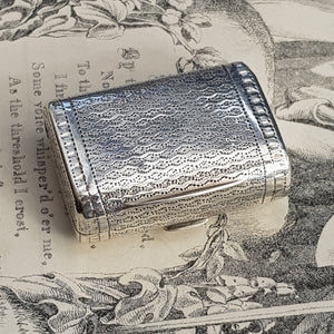 Rare Sterling Silver Novelty Purse Bag Shaped Vinaigrette Antique Georgian Birmingham Circa 1816