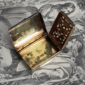 Rare Sterling Silver Novelty Purse Bag Shaped Vinaigrette Antique Georgian Birmingham Circa 1816