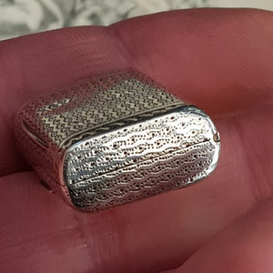 Rare Sterling Silver Novelty Purse Bag Shaped Vinaigrette Antique Georgian Birmingham Circa 1816