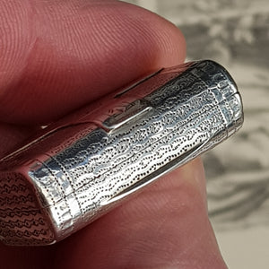 Rare Sterling Silver Novelty Purse Bag Shaped Vinaigrette Antique Georgian Birmingham Circa 1816