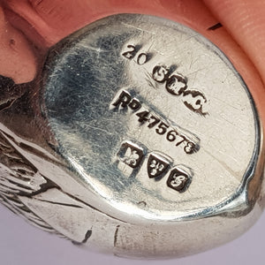 Sterling Silver Novelty Pin Cushion As A Chick Bird In Egg Shell Sampson Mordan Antique circa 1907