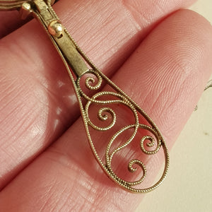 Superb Pair Of 9k Gold Art Nouveau Pattern Folding Lorgnettes Antique London Import circa 1910