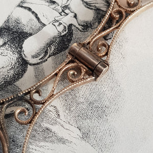 Superb Pair Of 9k Gold Art Nouveau Pattern Folding Lorgnettes Antique London Import circa 1910