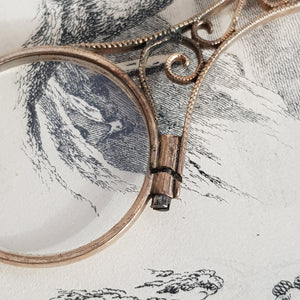 Superb Pair Of 9k Gold Art Nouveau Pattern Folding Lorgnettes Antique London Import circa 1910