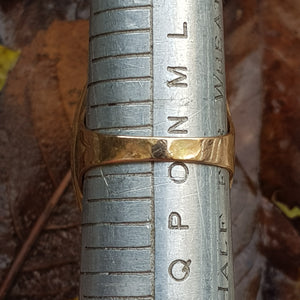 15k Gold Enamel Seed Pearl And Old Cut Diamond Large Setting Mourning Ring Size UK N 1/2 Antique Georgian Circa 1820